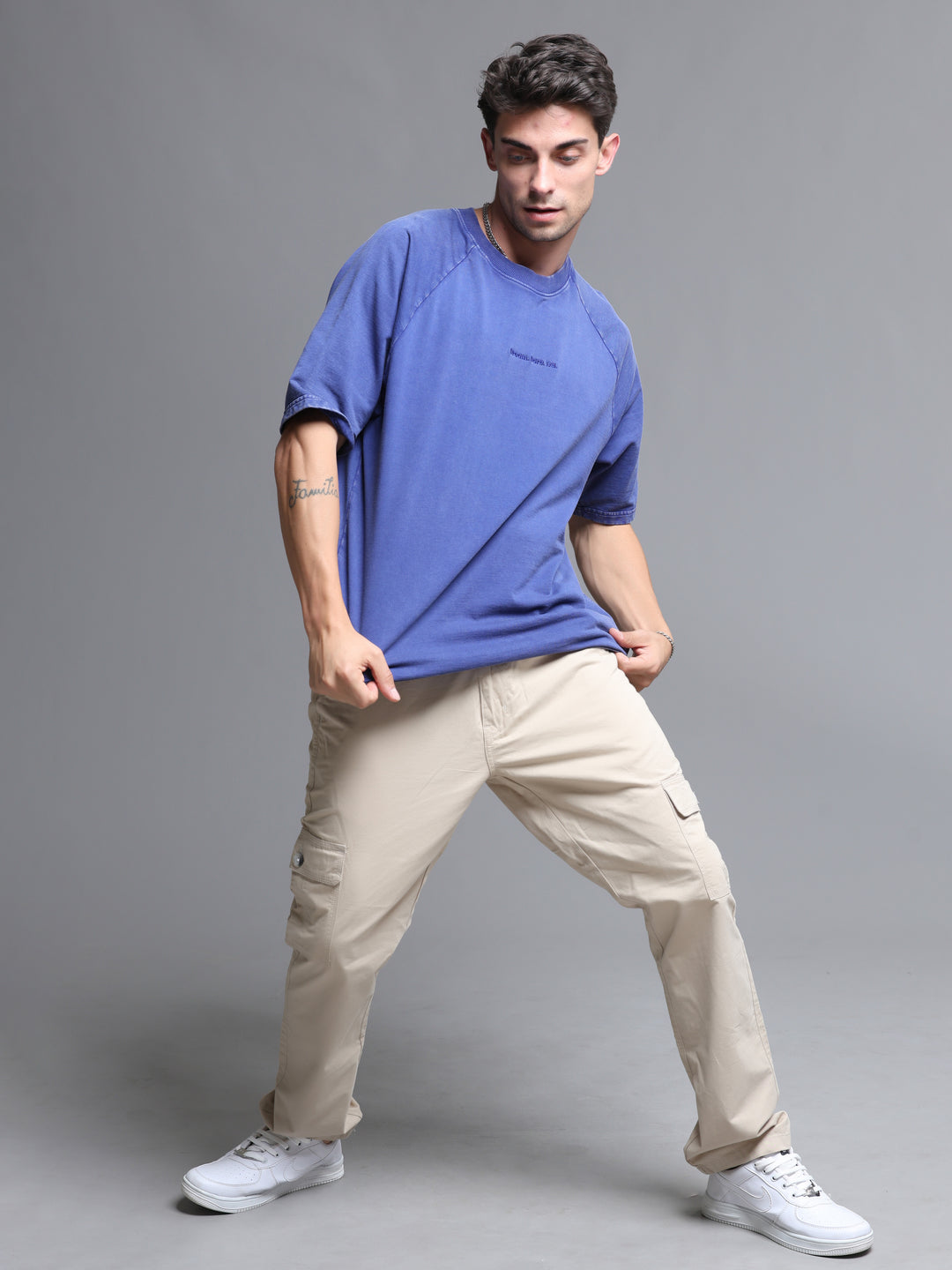 INDIGO INK ACID WASH OVERSIZED T-SHIRT