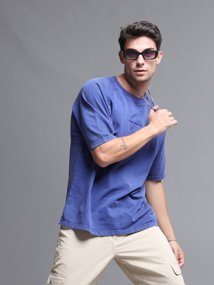 INDIGO INK ACID WASH OVERSIZED T-SHIRT