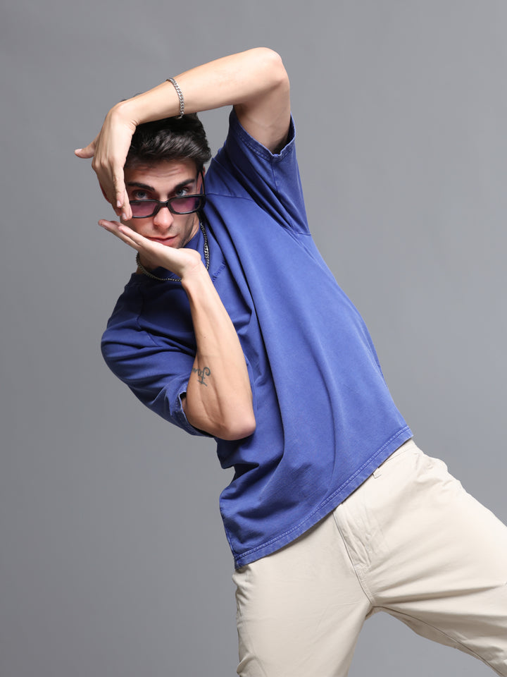 INDIGO INK ACID WASH OVERSIZED T-SHIRT