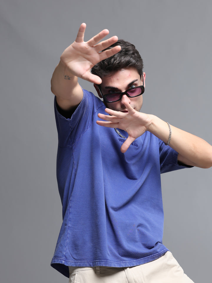 INDIGO INK ACID WASH OVERSIZED T-SHIRT