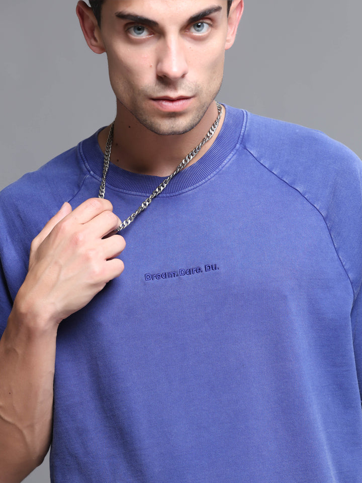 INDIGO INK ACID WASH OVERSIZED T-SHIRT