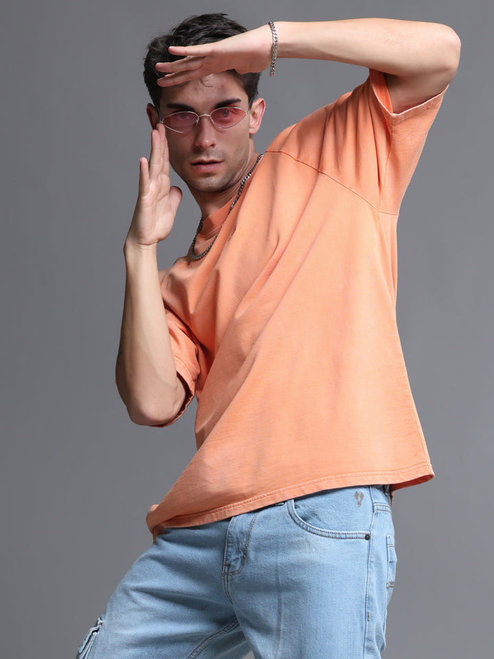 SUNSET HAZE ACID WASH OVERSIZED T-SHIRT