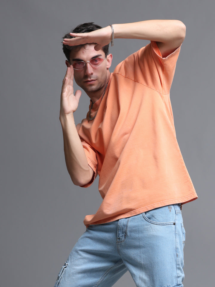 SUNSET HAZE ACID WASH OVERSIZED T-SHIRT