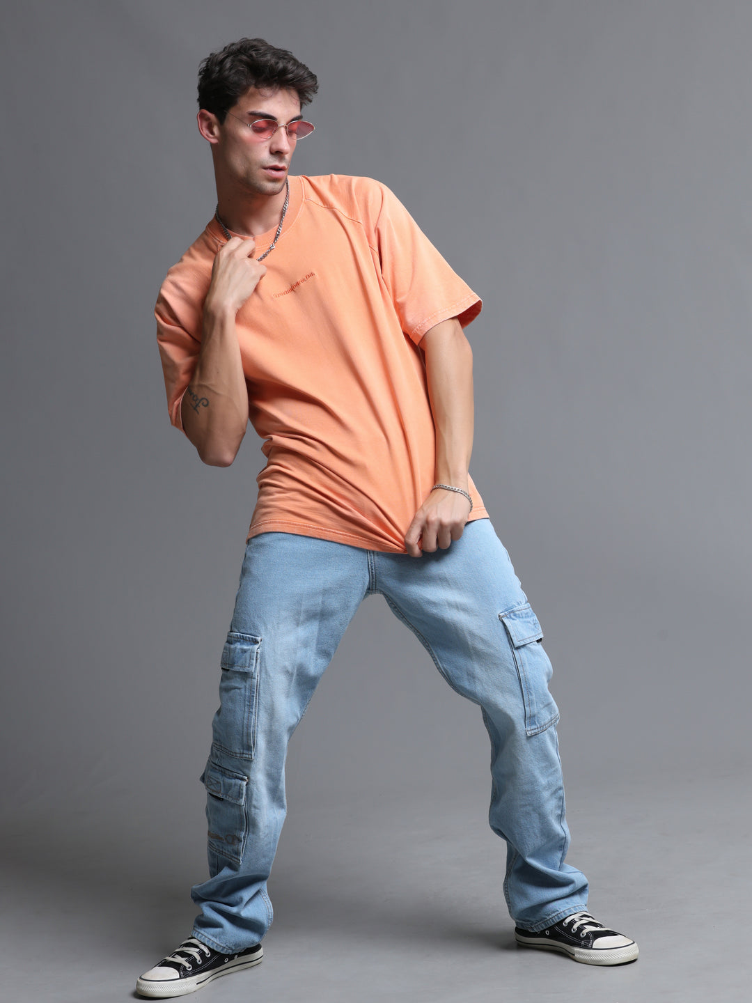 SUNSET HAZE ACID WASH OVERSIZED T-SHIRT