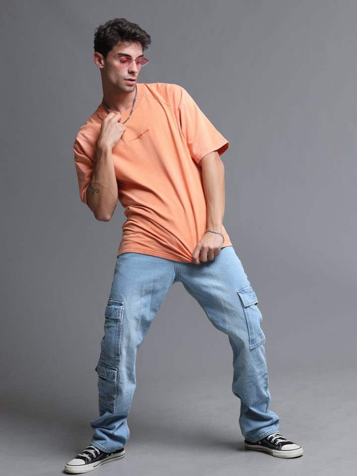 SUNSET HAZE ACID WASH OVERSIZED T-SHIRT