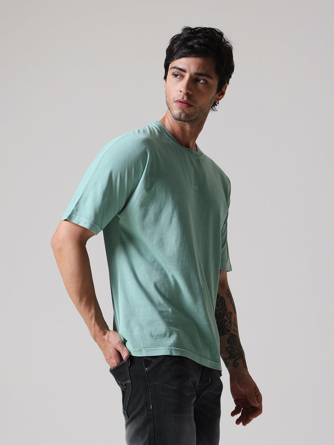 Soft Pigment Dyed Relaxed Fit Tee – Aqua Green