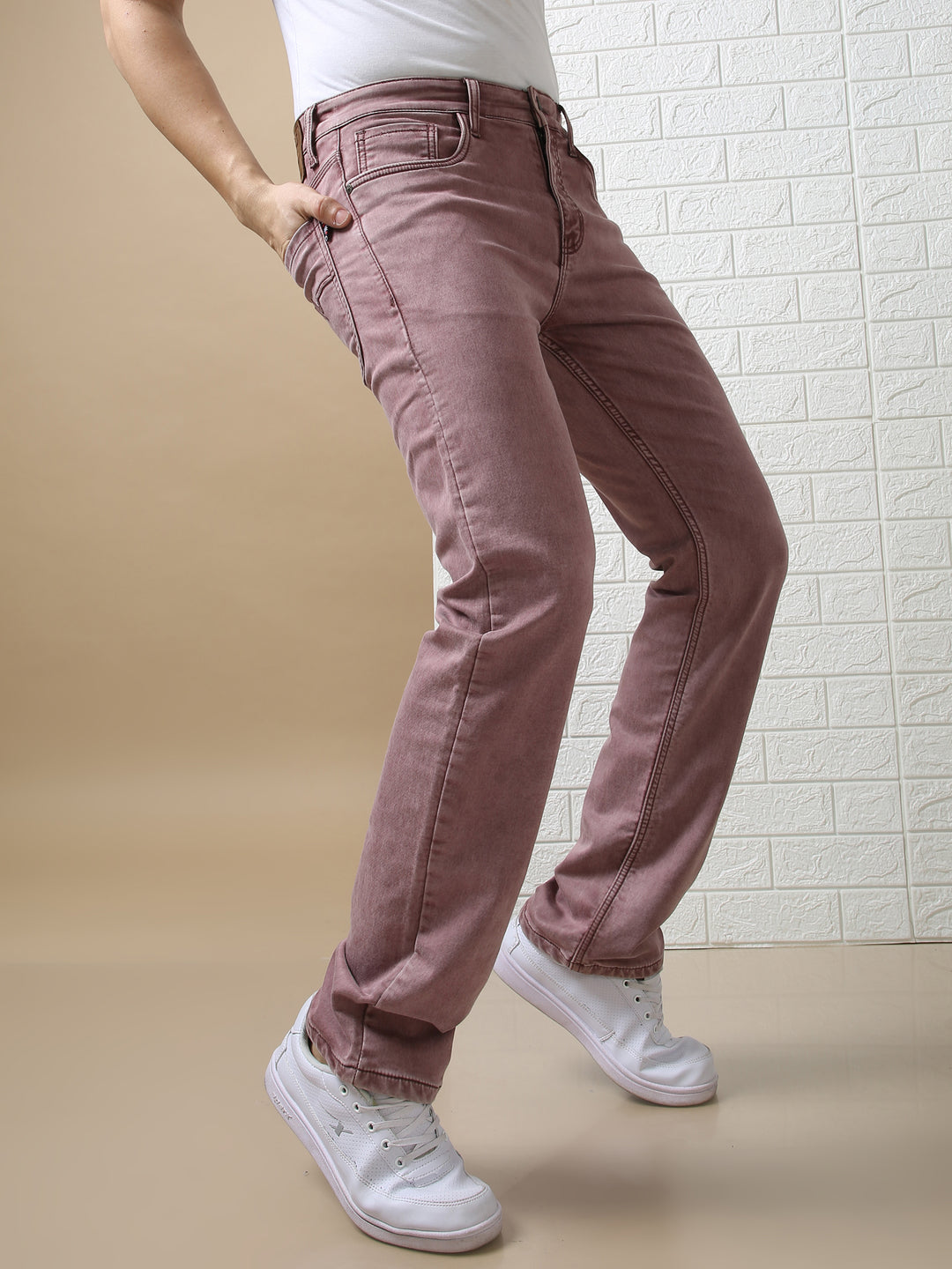 VUDUBurgundy Ease DenimComfort Fit