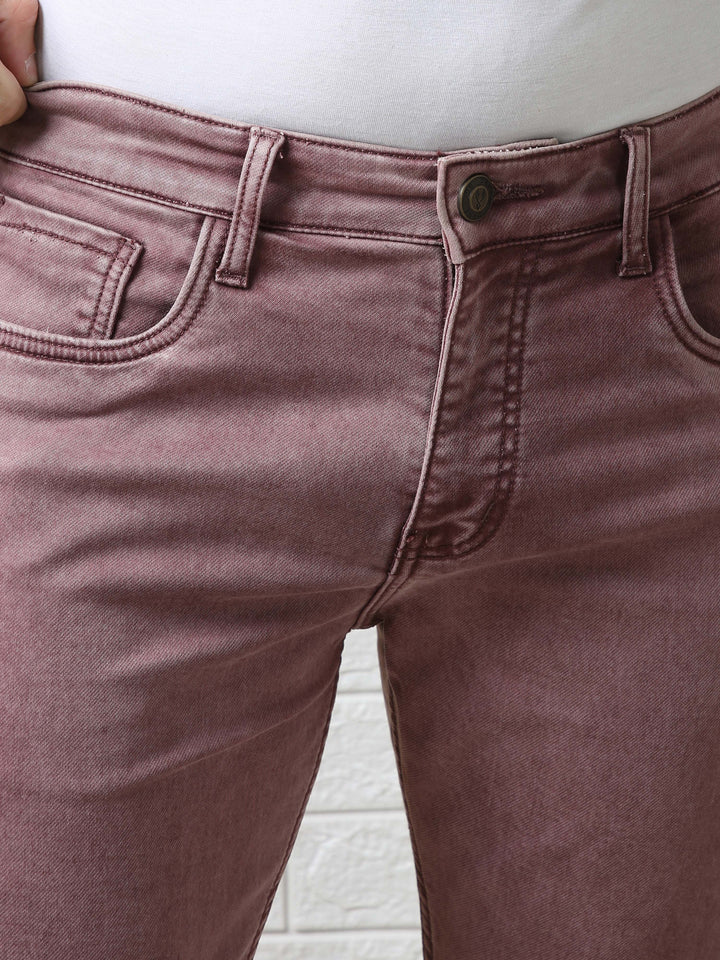 VUDUBurgundy Ease DenimComfort Fit