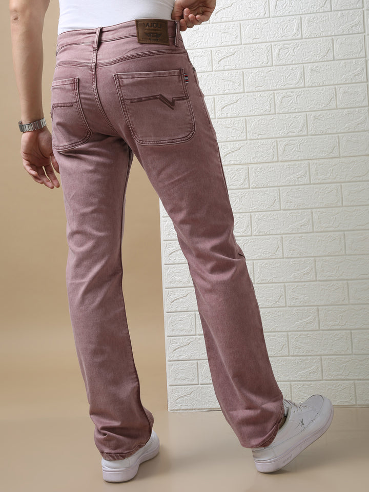 VUDUBurgundy Ease DenimComfort Fit