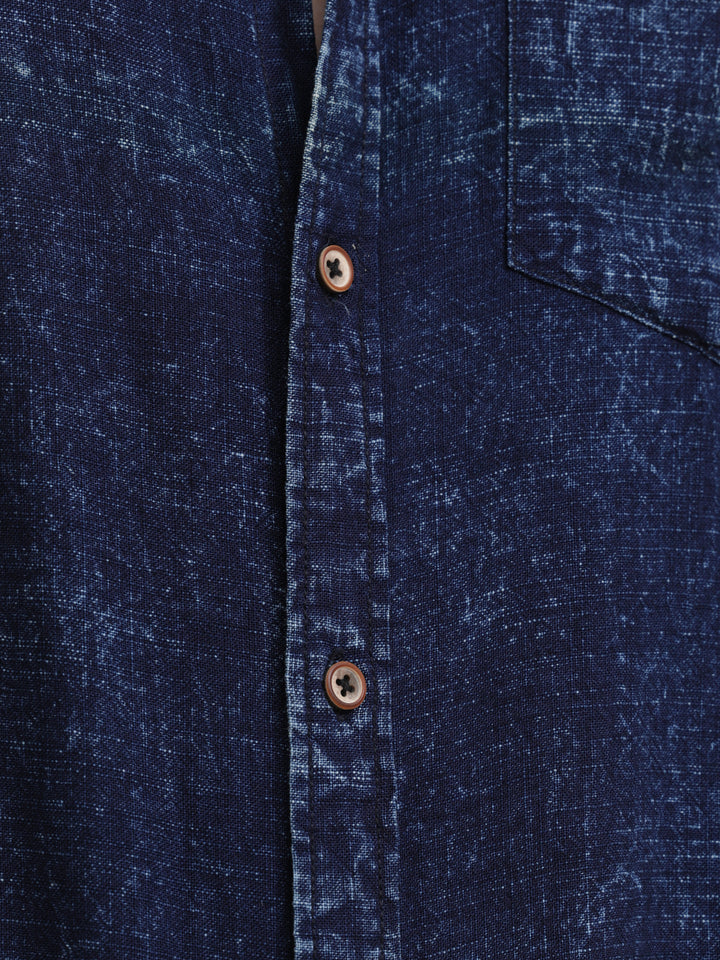 VUDUClassic Textured Denim ShirtRegular Fit