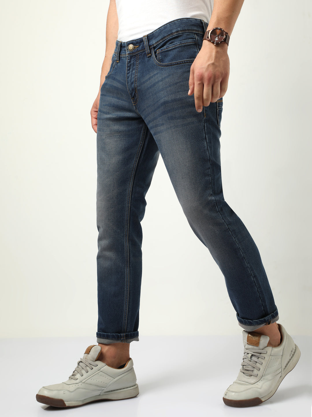VUDUDark Indigo DenimAnkle Slim Fit