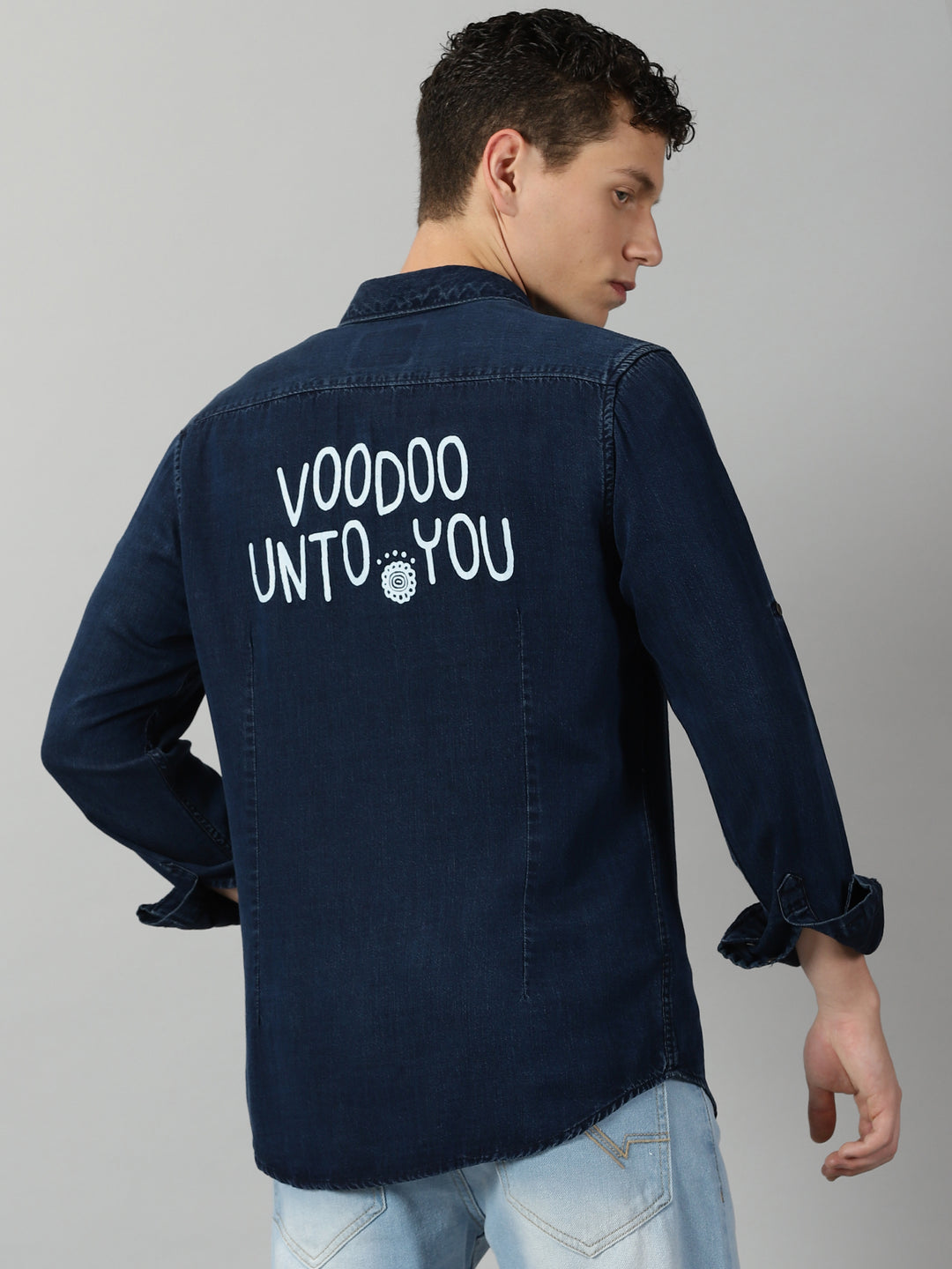 VUDUDenim Printed ShirtRegular Fit