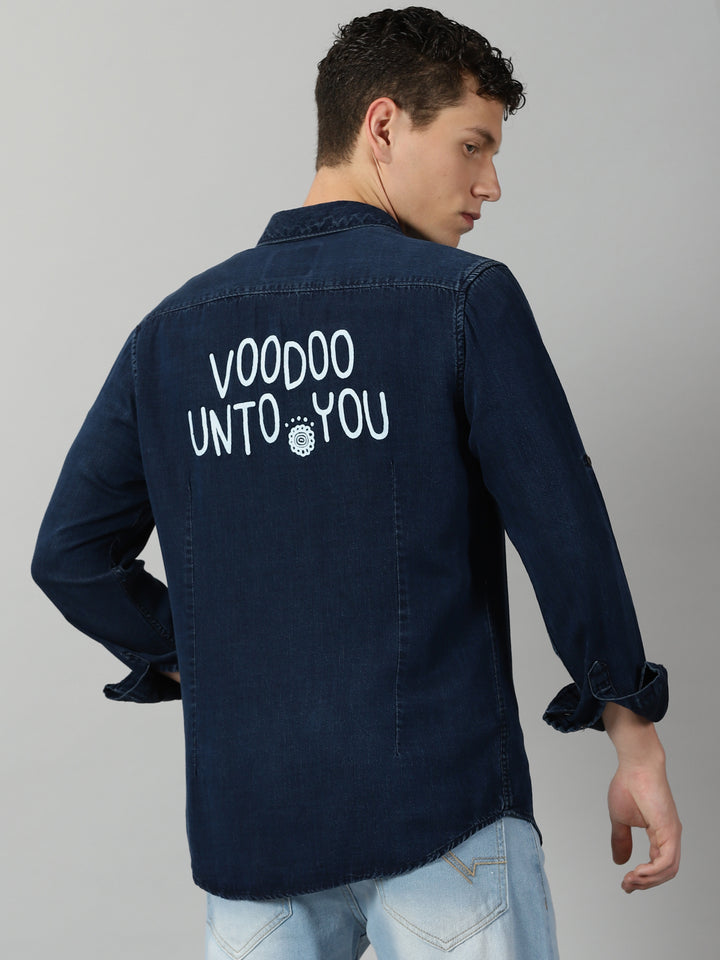 VUDUDenim Printed ShirtRegular Fit