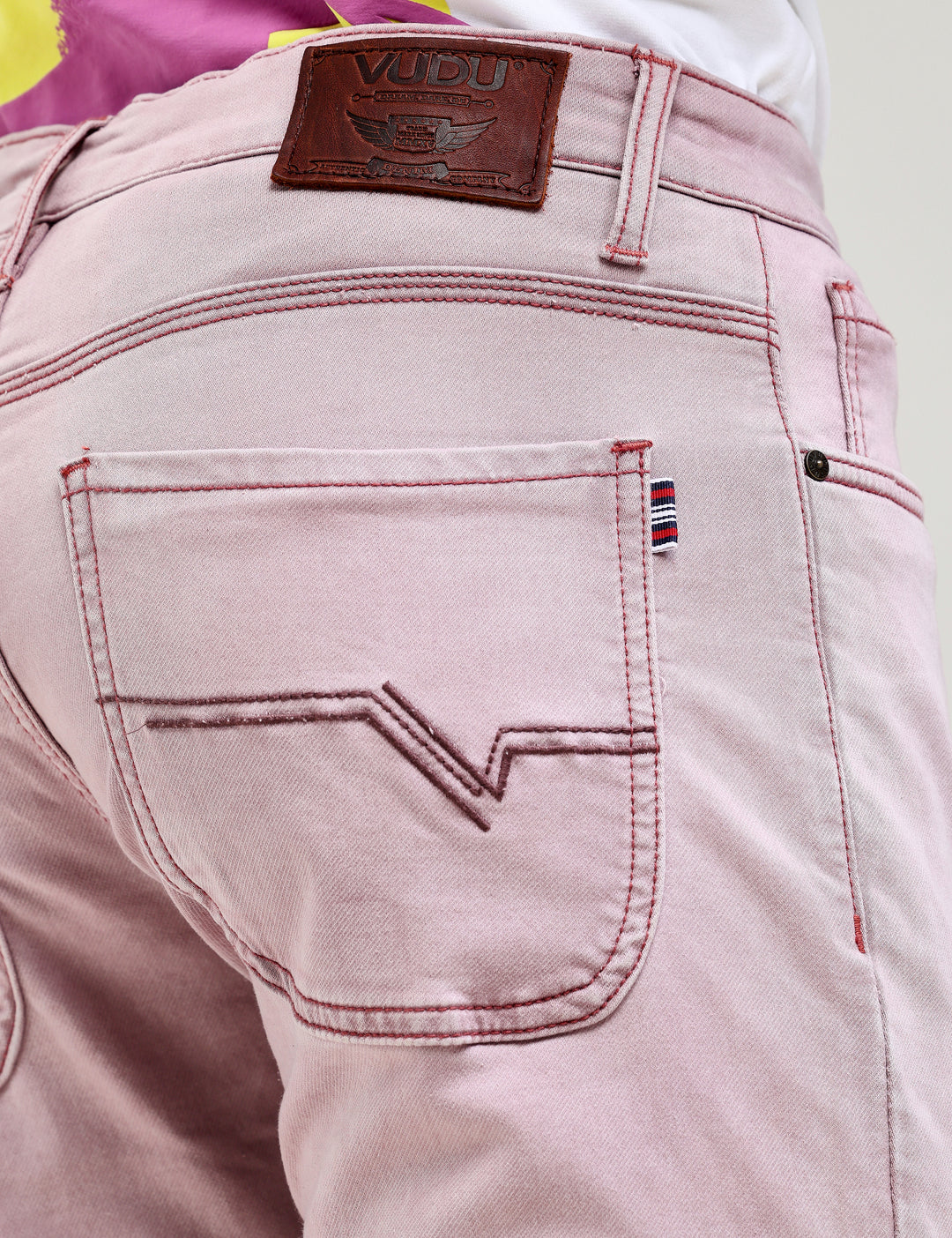 VUDULIGHT BURGUNDY EASE DENIMComfort Fit