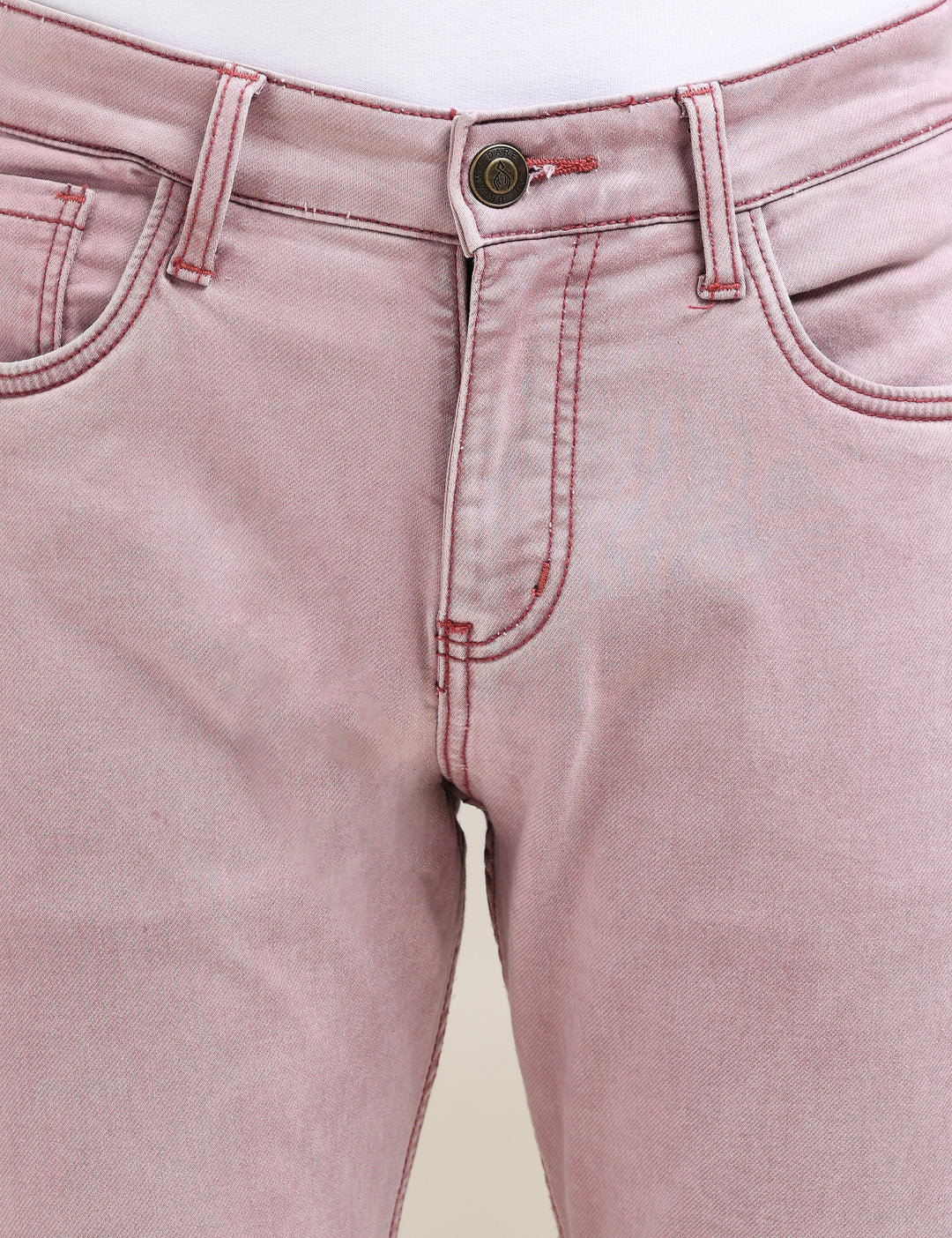 VUDULIGHT BURGUNDY EASE DENIMComfort Fit