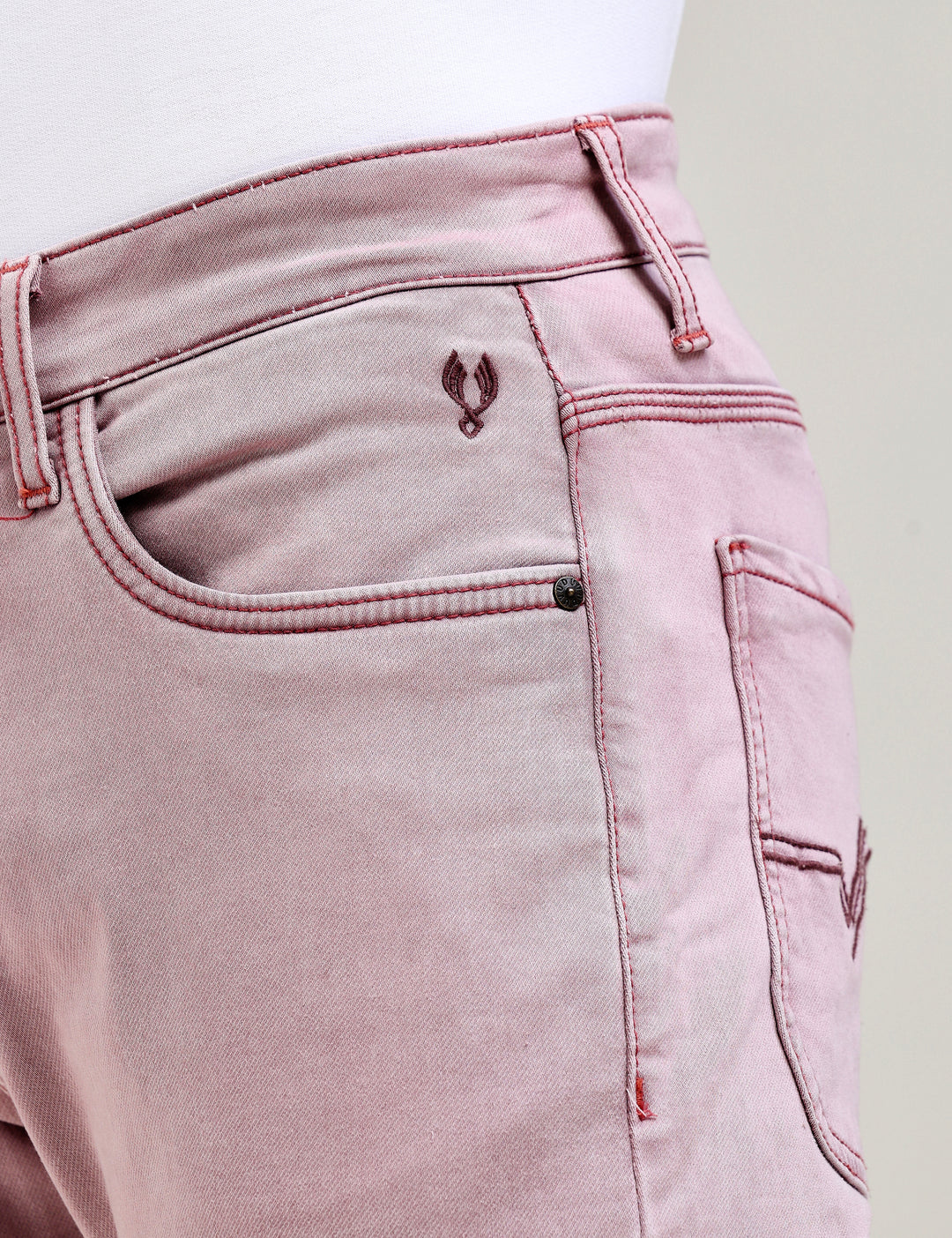 VUDULIGHT BURGUNDY EASE DENIMComfort Fit