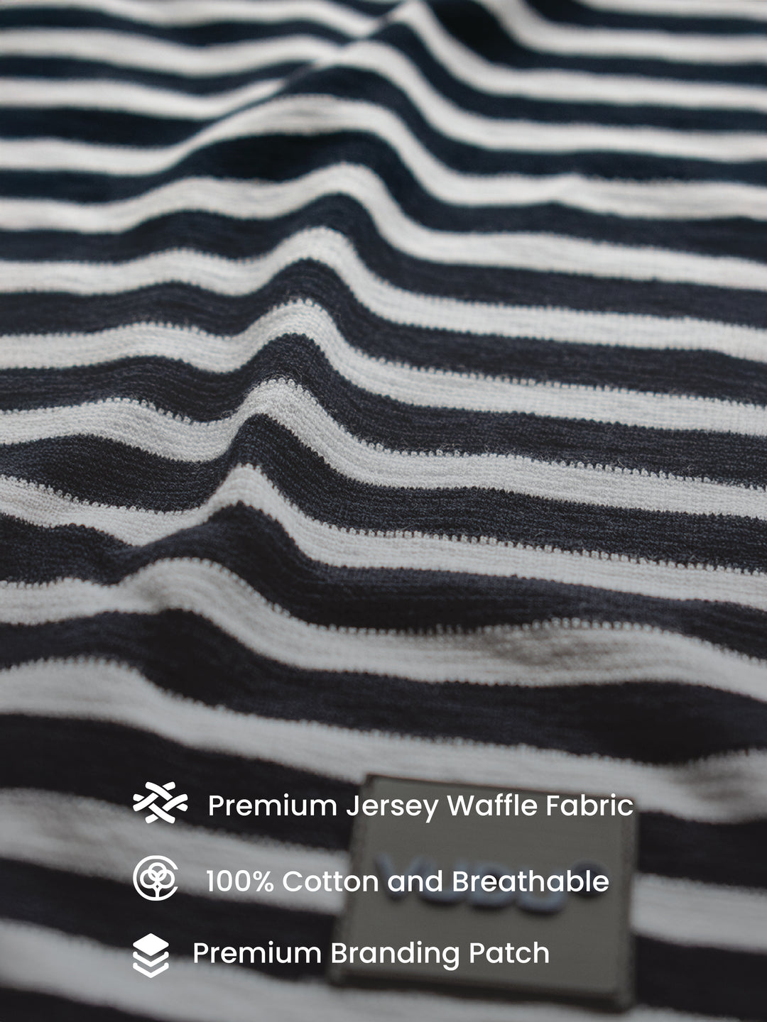Classic Navy Striped Polo Tee