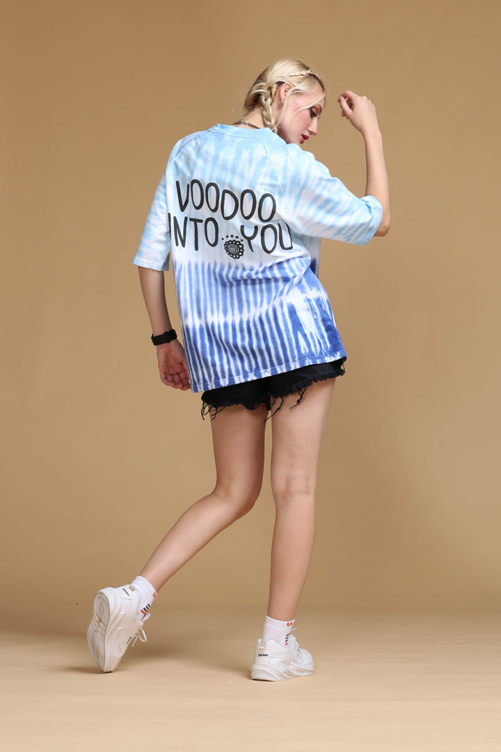 SKY WHISPER TIE-DYE OVERSIZED WOMEN'S T-SHIRT