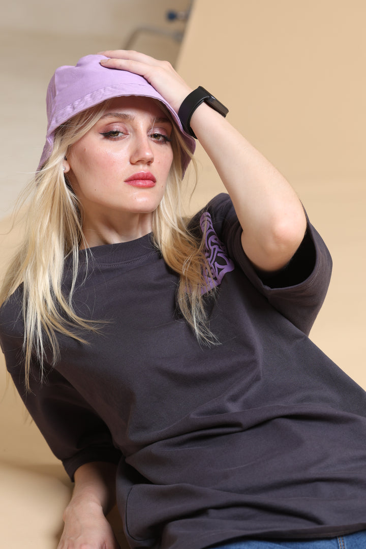 FLEURD' ORLEANS BLACK OVERSIZED WOMEN'S T-SHIRT