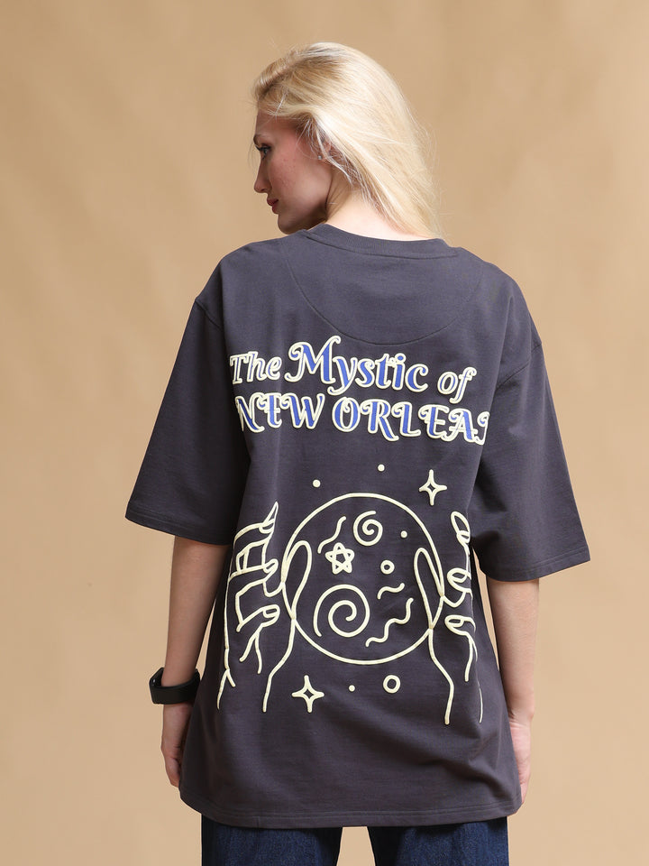 MYSTIC BLACK OVERSIZED WOMEN'S T-SHIRT