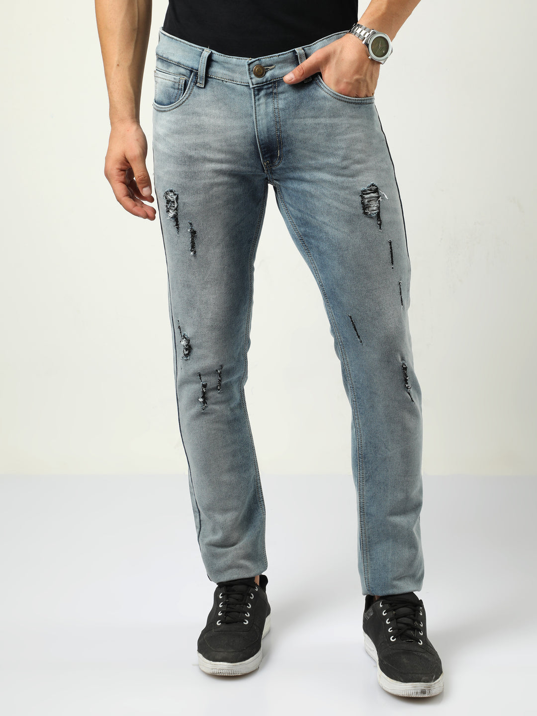 VUDUSpruce Frayed DenimSlim Fit