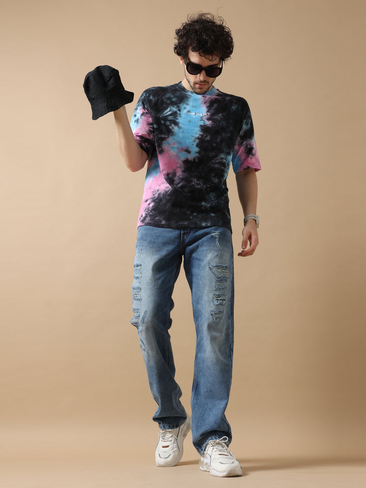 VUDUURBAN AURORA TIE-DYE OVERSIZED T-SHIRTOversized Fit