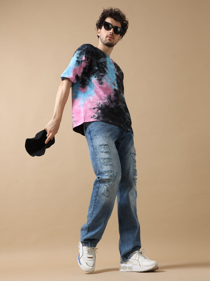 VUDUURBAN AURORA TIE-DYE OVERSIZED T-SHIRTOversized Fit