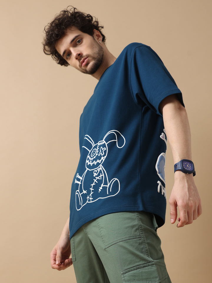 VOODOO DOLL NAVY OVERSIZED T-SHIRT