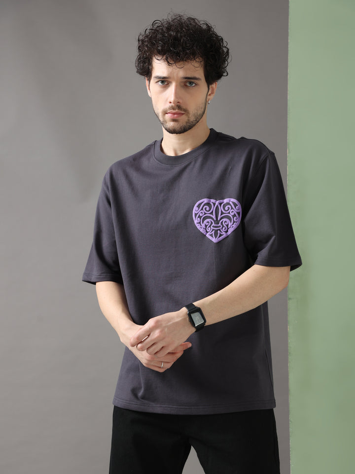 FLEURD' ORLEANS BLACK OVERSIZED T-SHIRT