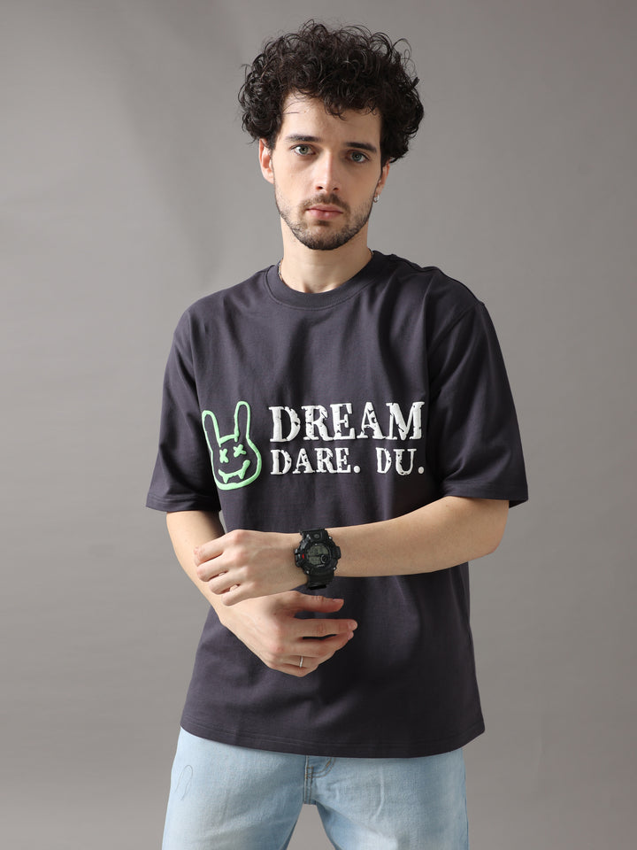 DREAM DARE DU BLACK OVERSIZED T-SHIRT