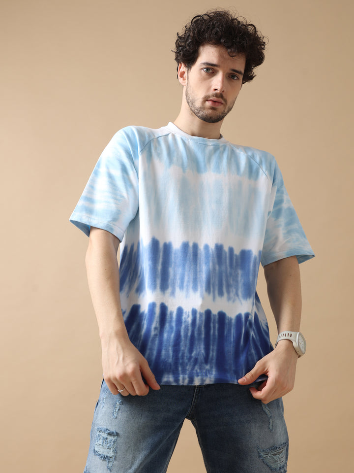 SKY WHISPER TIE-DYE OVERSIZED T-SHIRT