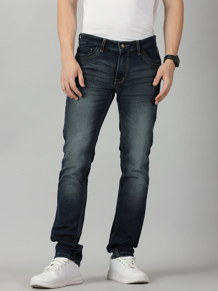 VUDUWhiskered Navy DenimSlim Fit