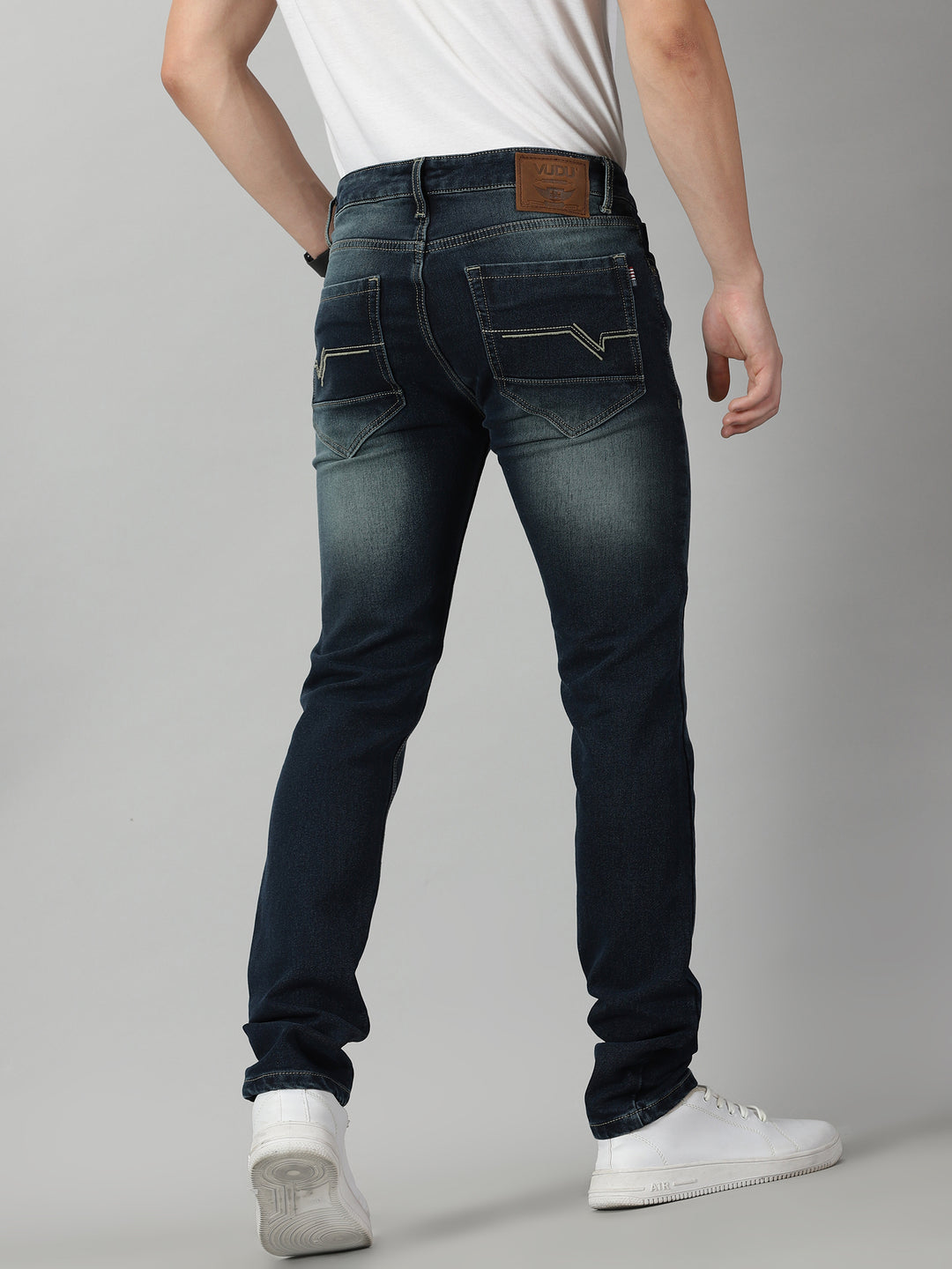 VUDUWhiskered Navy DenimSlim Fit