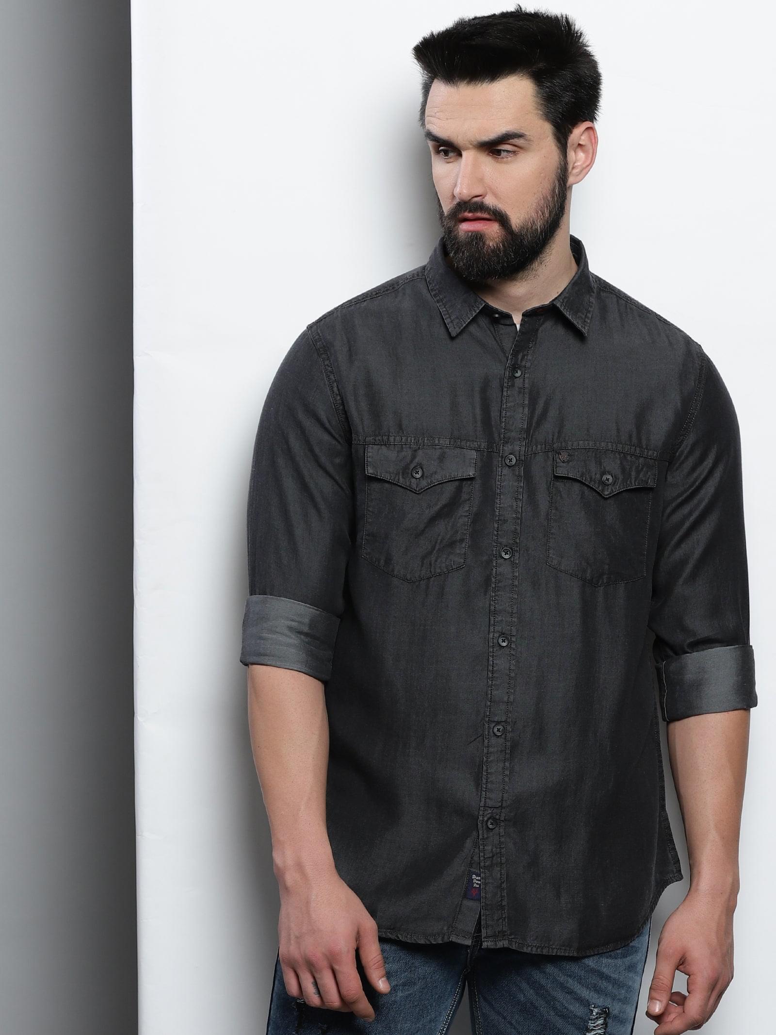 Valentino Denim Overshirt With Stamped Vlogo Signature in Blue for Men |  Lyst