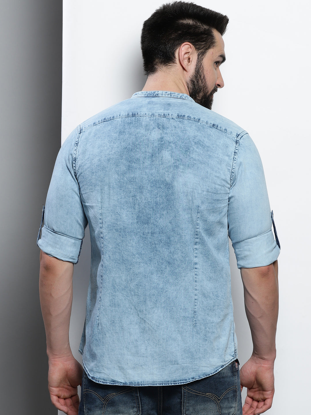 Men's Tie Dye Mandarin collar shirt