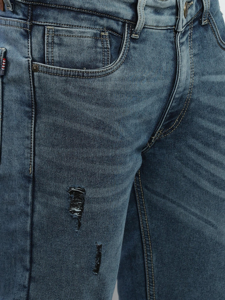 VUDUBlue textured denimSlim Fit