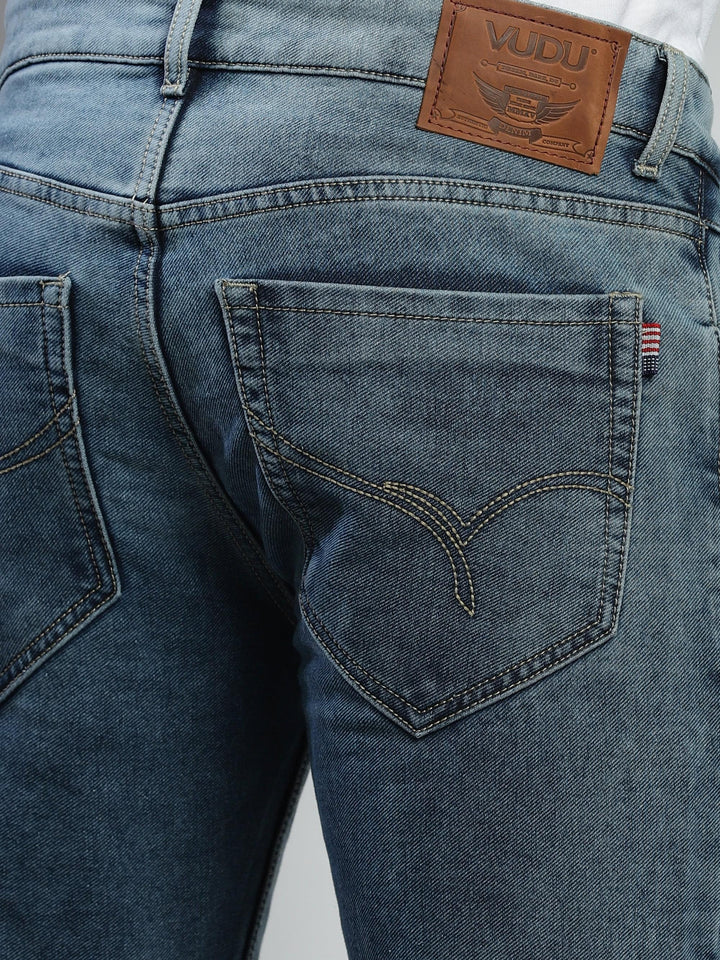 VUDUBlue textured denimSlim Fit