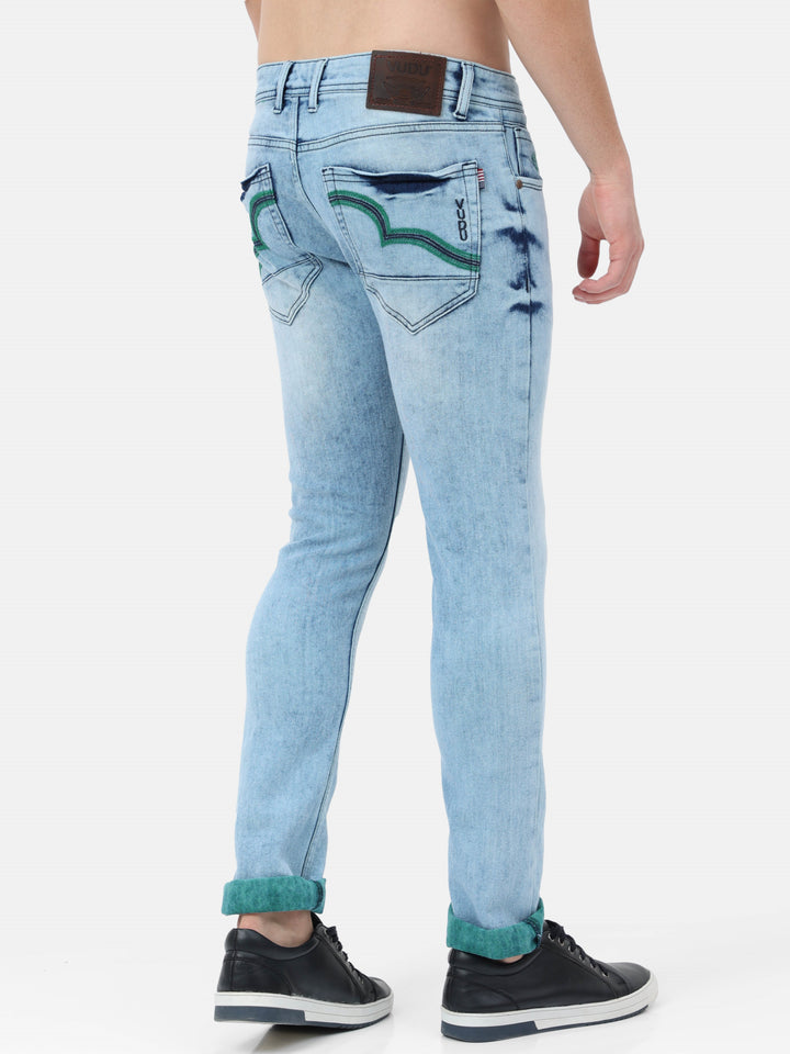 VUDULight Blue Denim with a twistSlim Fit