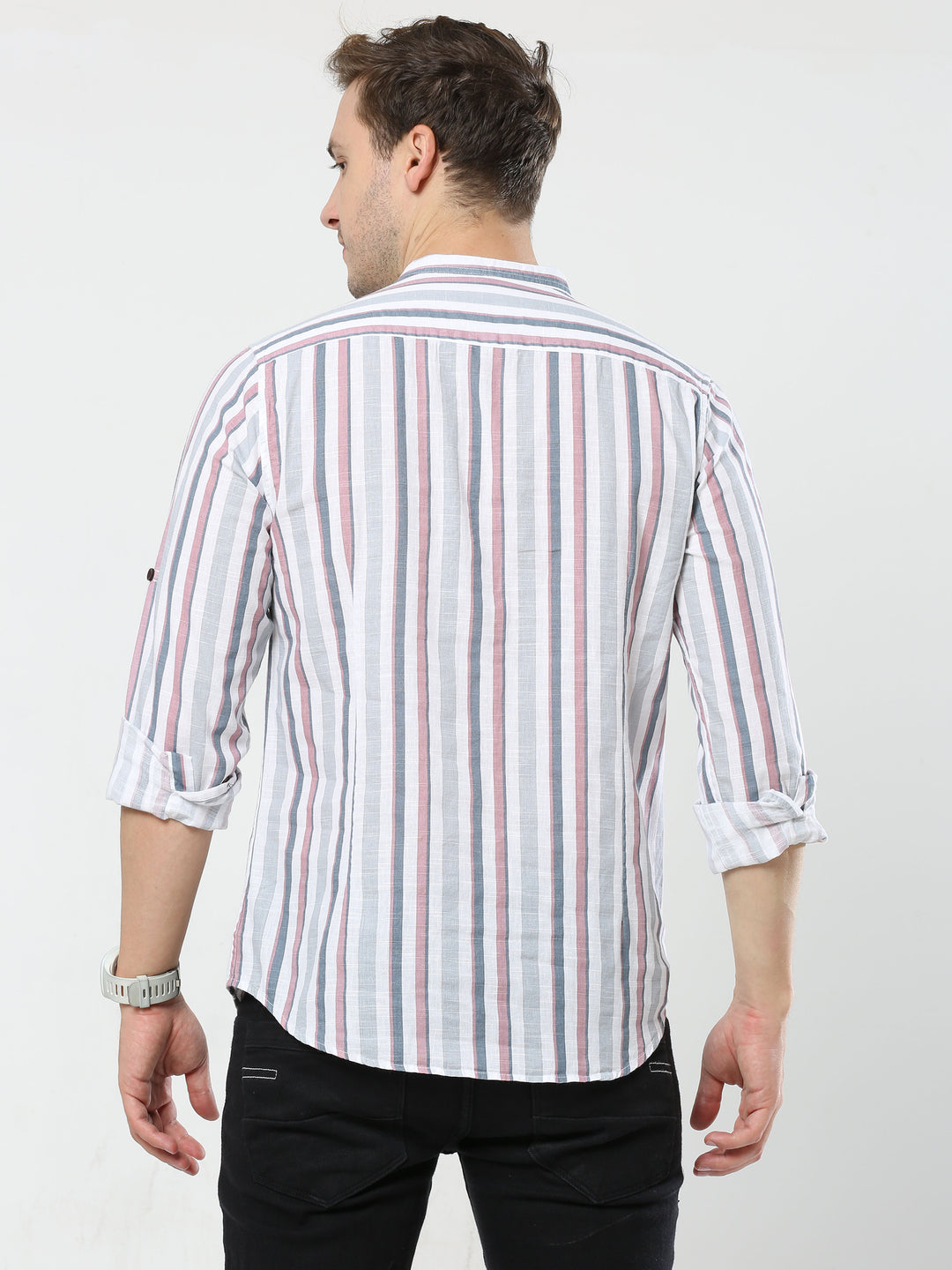 Linen Pink Striped Shirt