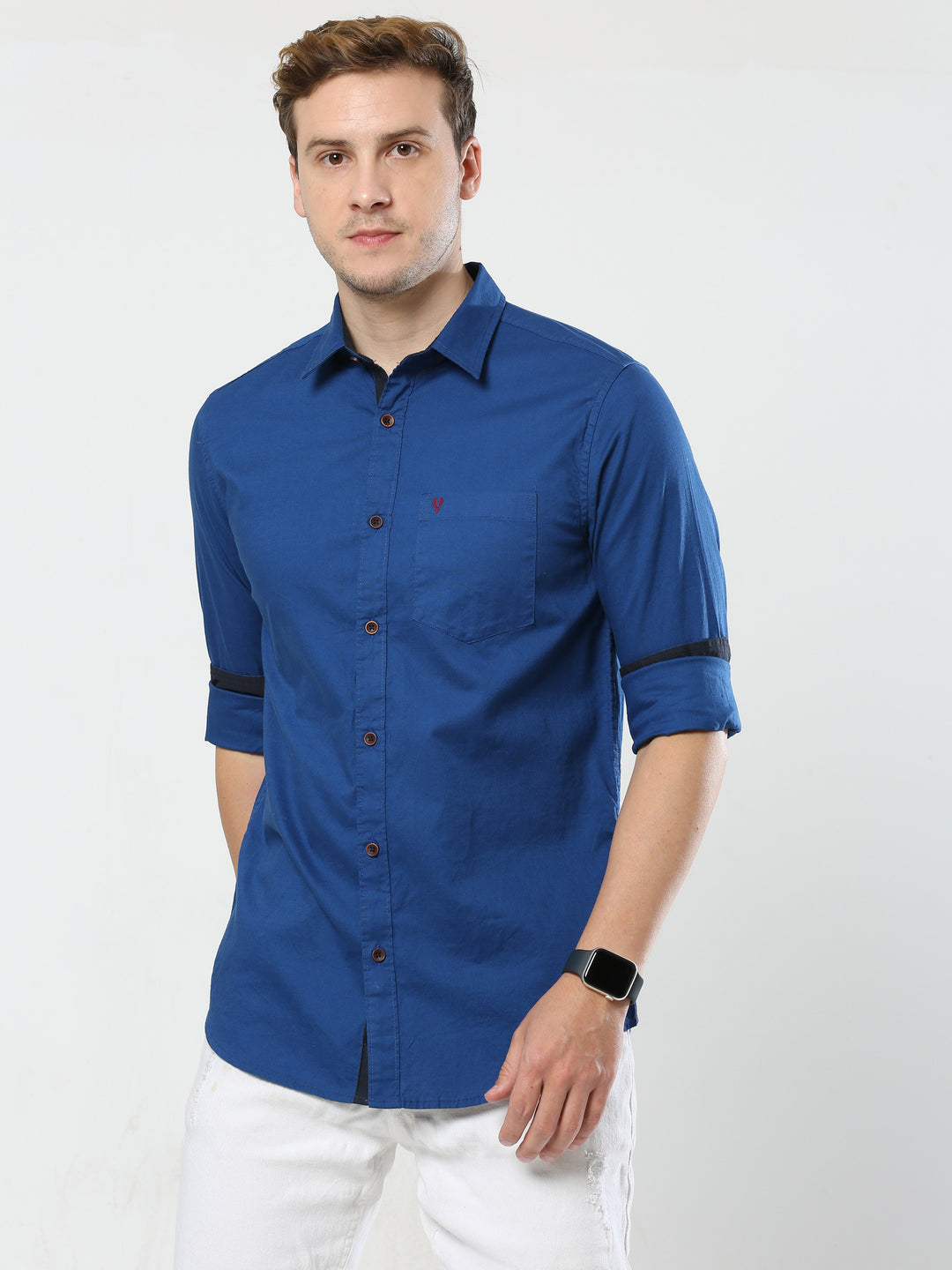 Linen Royal Blue Shirt